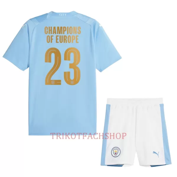 Manchester City Champions of Europe Heimtrikot 23/24 für Kinder