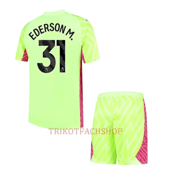 Manchester City Ederson Moraes Torwart Ausweichtrikot 23/24 für Kinder