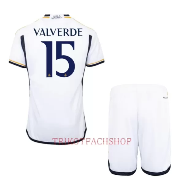 Real Madrid Federico Valverde 15 Heimtrikot 23/24 für Kinder