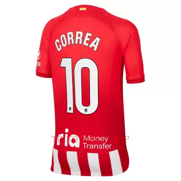 Atlético Madrid Correa 10 Heimtrikot 23/24 für Kinder