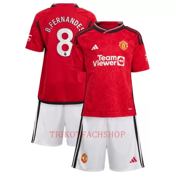 Manchester United Bruno Fernandes 8 Heimtrikot 23/24 für Kinder