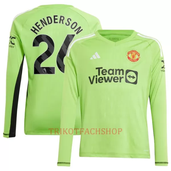 Manchester United Henderson 26 Torwart Heimtrikot 23/24 Langarm für Herren