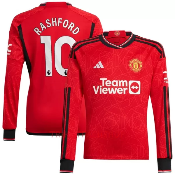 Manchester United Marcus Rashford 10 Heimtrikot 23/24 Langarm für Herren