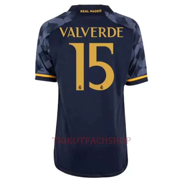 Real Madrid Federico Valverde 15 Auswärtstrikot 23/24 für Kinder