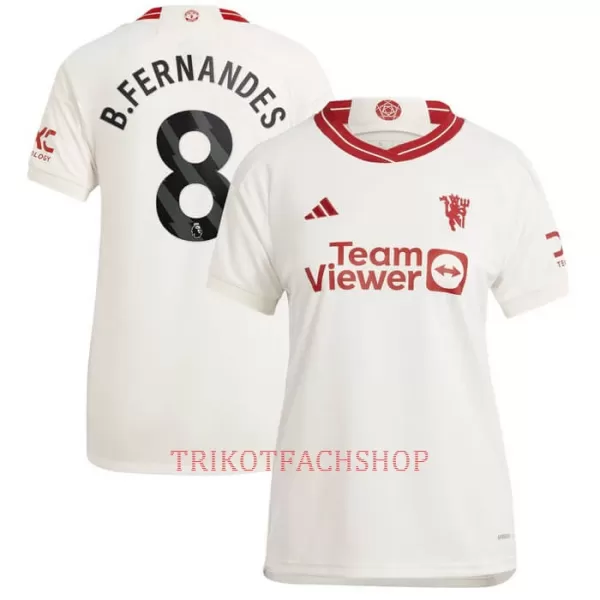 Manchester United Bruno Fernandes 8 Ausweichtrikot 23/24 für Damen