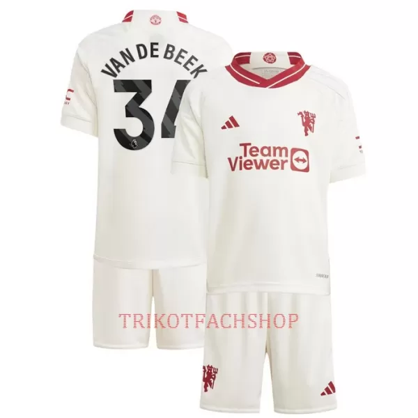 Manchester United Donny Van de Beek 34 Ausweichtrikot 23/24 für Kinder