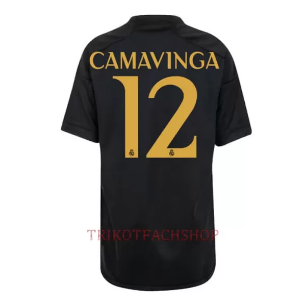 Real Madrid Eduardo Camavinga 12 Ausweichtrikot 23/24 für Kinder