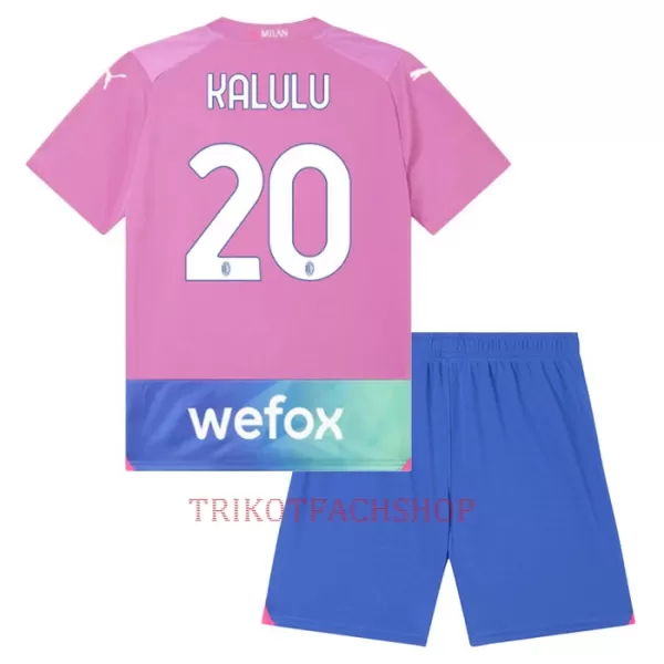 AC Milan Pierre Kalulu 20 Ausweichtrikot 23/24 für Kinder