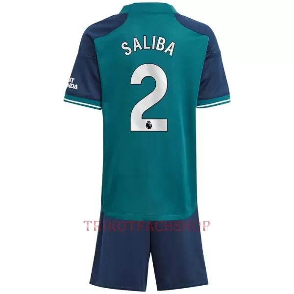 Arsenal Saliba 2 Ausweichtrikot 23/24 für Kinder