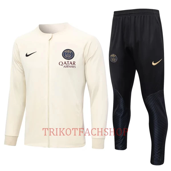 Paris Saint-Germain Trainingsjackenanzüge 23/24 für Herren Creme