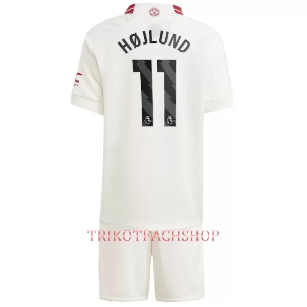 Manchester United Rasmus Højlund 11 Ausweichtrikot 23/24 für Kinder