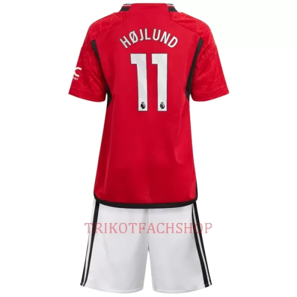 Manchester United Rasmus Højlund 11 Heimtrikot 23/24 für Kinder