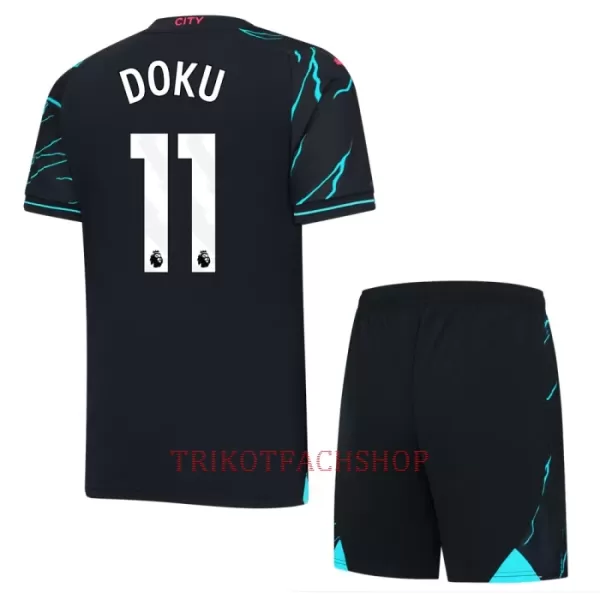 Manchester City Jérémy Doku 11 Ausweichtrikot 23/24 für Kinder