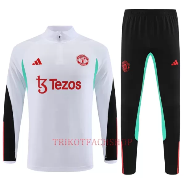 Manchester United Trainingspullover-Set 23/24 für Kinder Weiß