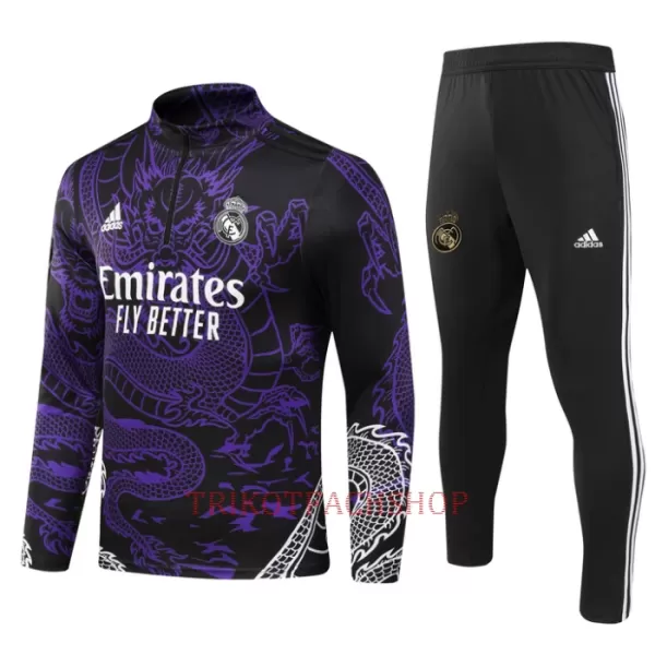 Real Madrid Trainingspullover-Set 23/24 Dragon für Kinder Lila