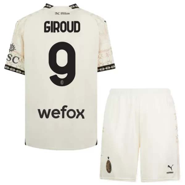 AC Milan Olivier Giroud 9 4.Trikot 23/24 für Kinder Weiß