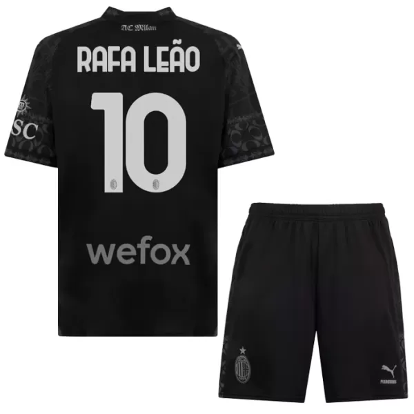 AC Milan Rafael Leão 10 4.Trikot 23/24 für Kinder Schwarz