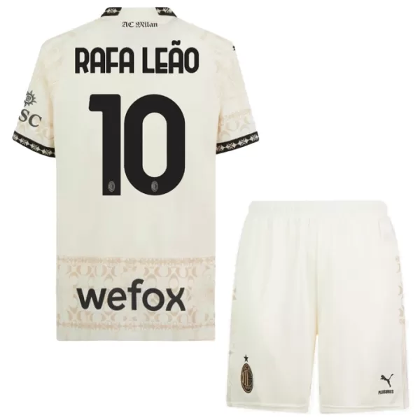 AC Milan Rafael Leão 10 4.Trikot 23/24 für Kinder Weiß