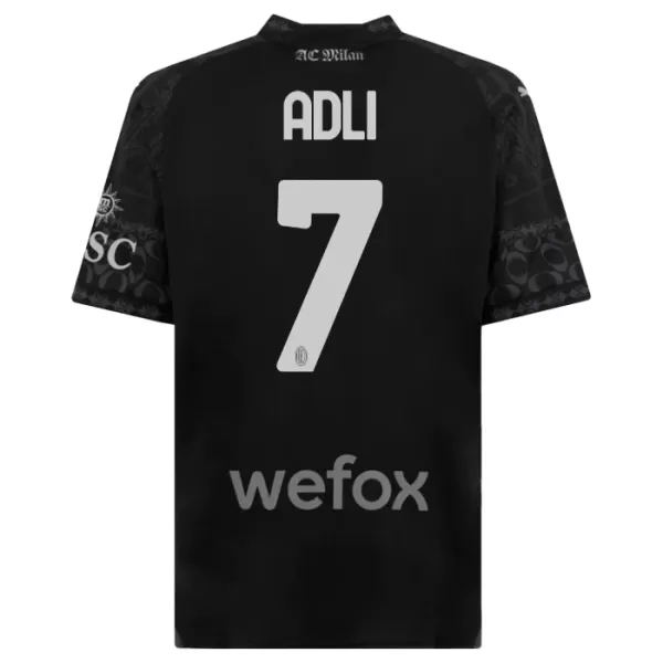 AC Milan Yacine Adli 7 4.Trikot 23/24 für Herren Schwarz