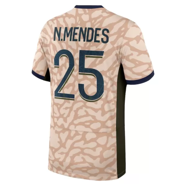 Paris Saint-Germain Nuno Mendes 25 4.Trikot Jordan 23/24 für Herren