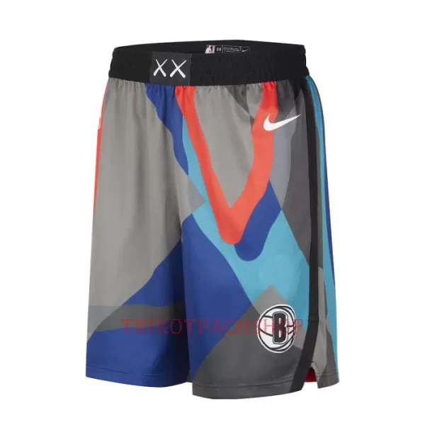 Brooklyn Nets NBA-Shorts City Edition Swingman Schwarz