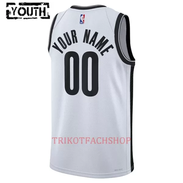 Brooklyn Nets Trikot Association Edition 23/24 Swingman für Kinder Weiß