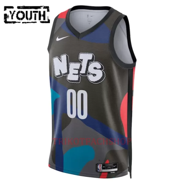 Brooklyn Nets Trikot City Edition 23/24 Swingman für Kinder Schwarz