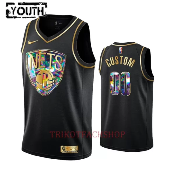 Brooklyn Nets Trikot Diamond Edition Swingman für Kinder Schwarz