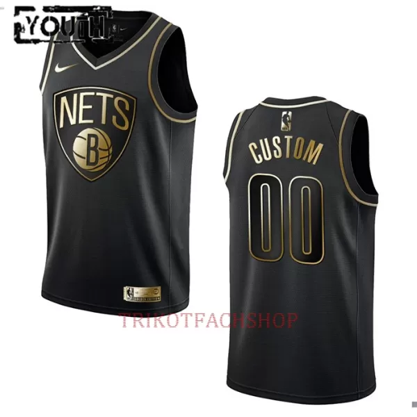 Brooklyn Nets Trikot Golden Edition Swingman für Kinder Schwarz