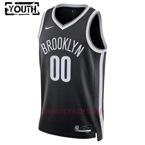 Brooklyn Nets Trikot Icon Edition 23/24 Swingman für Kinder Schwarz