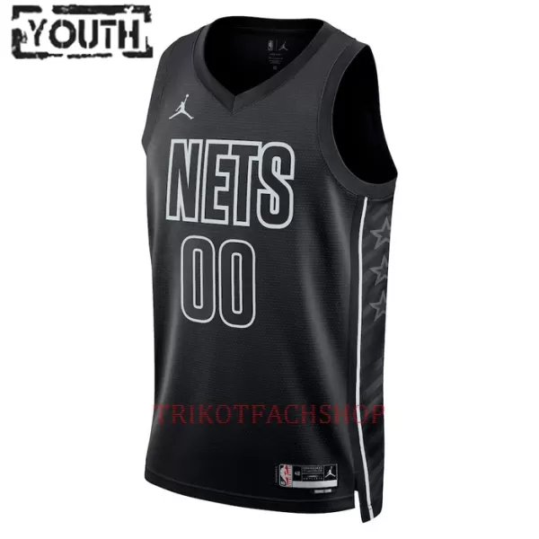 Brooklyn Nets Trikot Statement Edition 23/24 Swingman für Kinder Schwarz