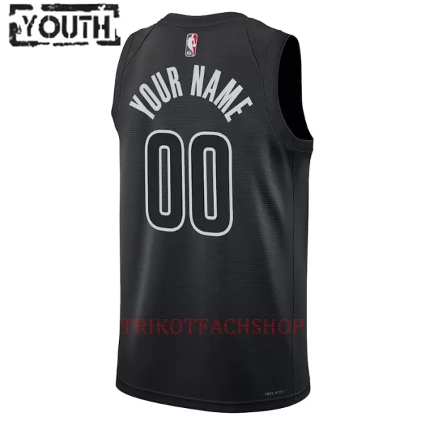 Brooklyn Nets Trikot Statement Edition 23/24 Swingman für Kinder Schwarz