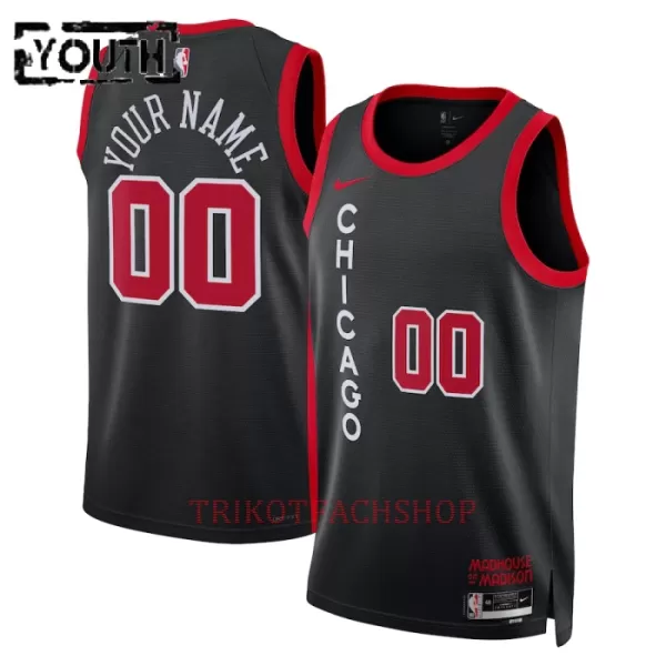 Chicago Bulls Trikot City Edition 23/24 Swingman für Kinder Schwarz