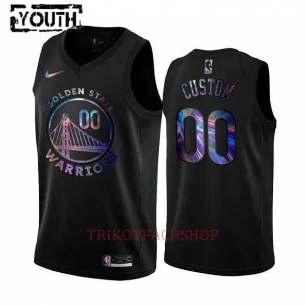 Golden State Warriors Trikot HWC Iridescent Swingman für Kinder Schwarz