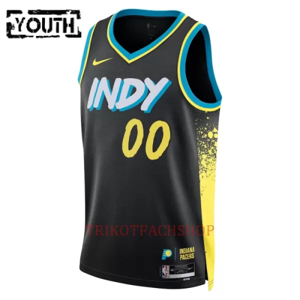 Indiana Pacers Trikot City Edition 23/24 Swingman für Kinder Schwarz