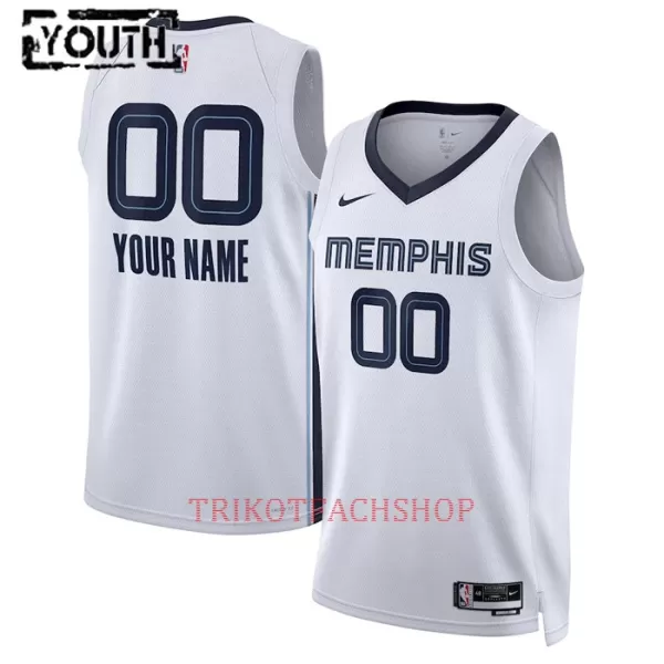 Memphis Grizzlies Trikot Association Edition 23/24 Swingman für Kinder Weiß