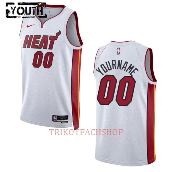 White Miami Heat Trikot Association Edition 23/24 Swingman für Kinder