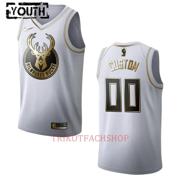 Milwaukee Bucks Trikot Golden Edition Swingman für Kinder Weiß