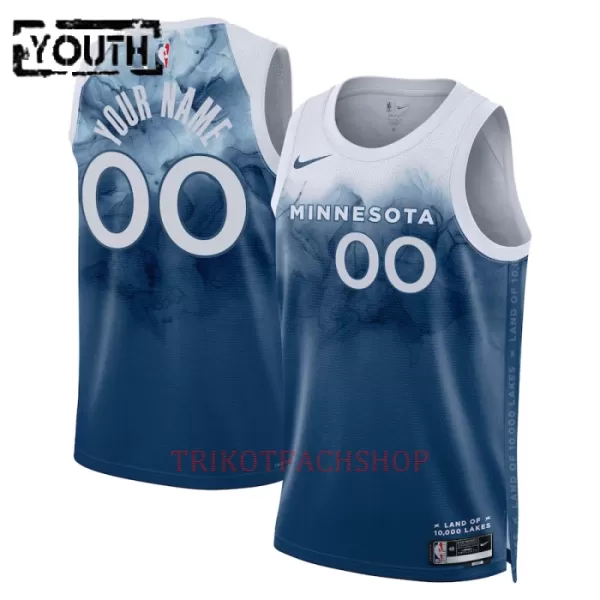 Minnesota Timberwolves Trikot City Edition 23/24 Swingman für Kinder Blau