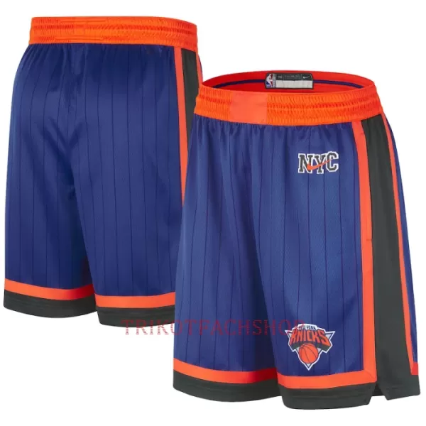 New York Knicks NBA-Shorts City Edition Swingman Blau