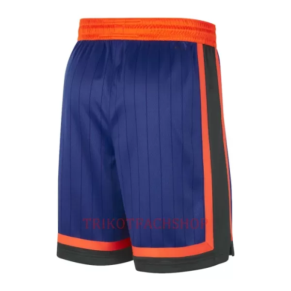 New York Knicks NBA-Shorts City Edition Swingman Blau