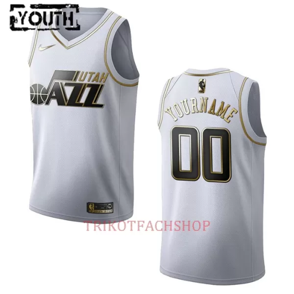 Utah Jazz Trikot Golden Edition Swingman für Kinder Weiß