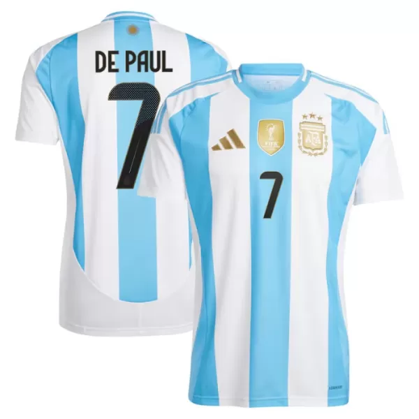 Argentinien Rodrigo de Paul 7 Heimtrikot 2024 für Herren