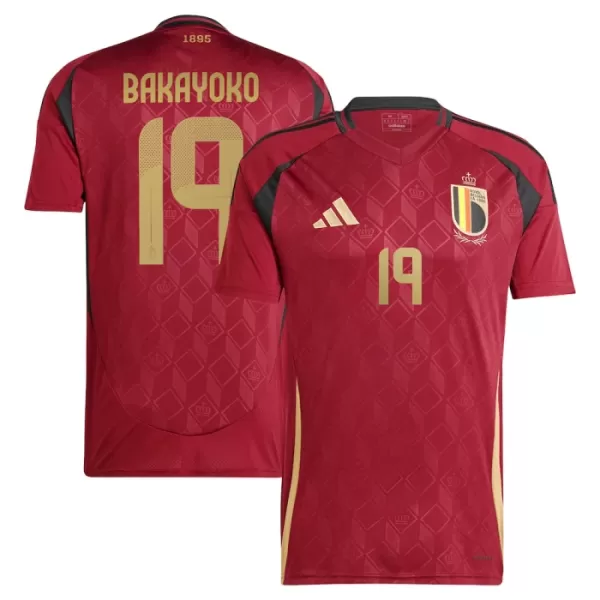 Belgien Bakayoko 19 Heimtrikot Euro 2024 für Herren