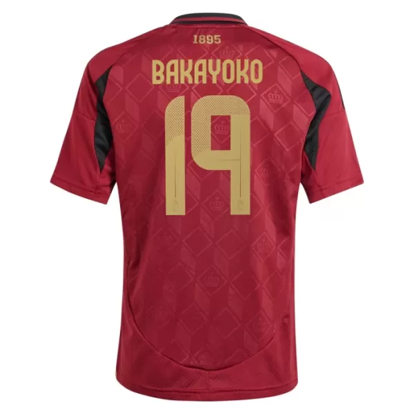 Belgien Bakayoko 19 Heimtrikot Euro 2024 für Kinder