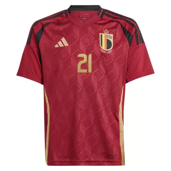 Belgien Castagne 21 Heimtrikot Euro 2024 für Kinder