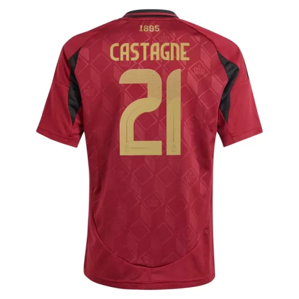 Belgien Castagne 21 Heimtrikot Euro 2024 für Kinder