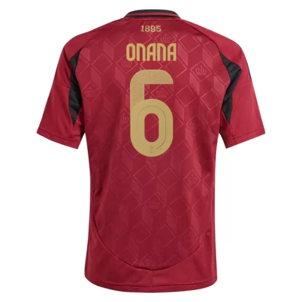 Belgien Onana 6 Heimtrikot Euro 2024 für Kinder