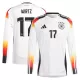 Deutschland Florian Wirtz 17 Heimtrikot Euro 2024 Langarm für Herren