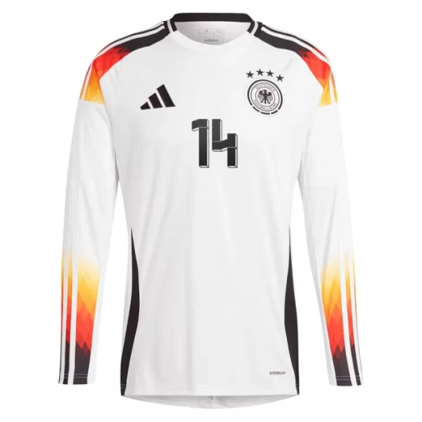 Deutschland Jamal Musiala 14 Heimtrikot Euro 2024 Langarm für Herren